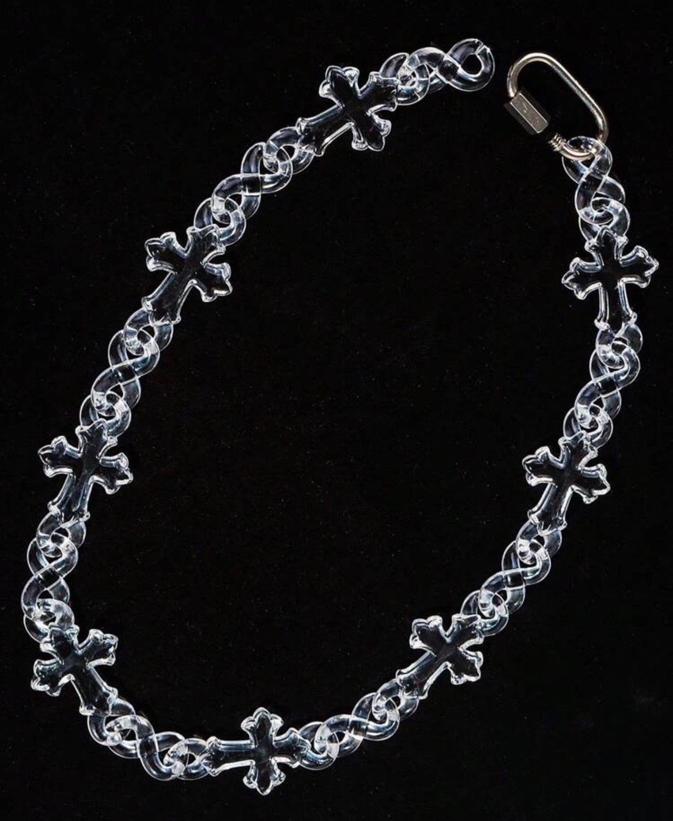 Clear Cross Necklace